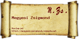Megyesi Zsigmond névjegykártya