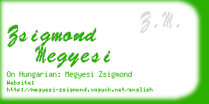 zsigmond megyesi business card